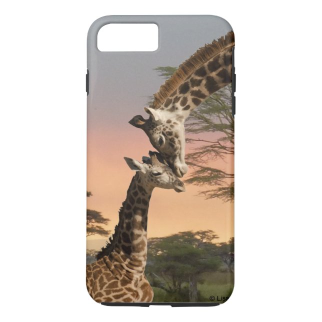 Mutter-und Baby-Giraffe iPhone 7 starker Plusfall Case-Mate iPhone Hülle (Rückseite)