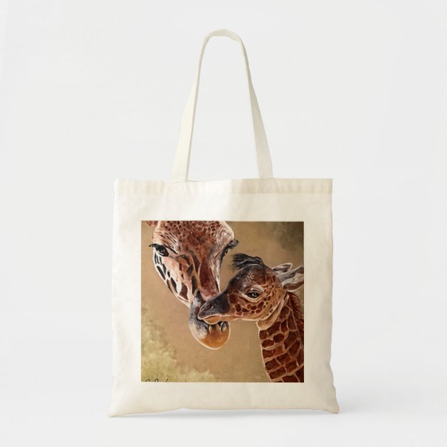 Mutter und Baby-Giraffe Tragetasche (Vorne)