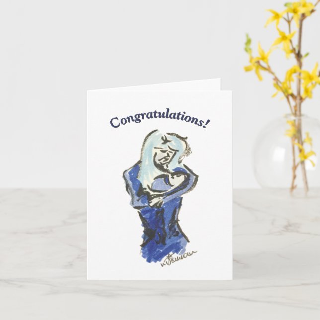 Mutter- und Baby-Gratulationskarte Karte (Gelbe Blume)