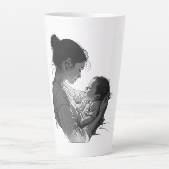 Mutter-und-Baby-Kunstwerk Milchtasse (Vorderseite)