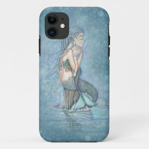 Mutter und Baby Mermaid Fantasy Art iPhone Fall Case-Mate iPhone Hülle