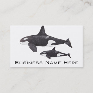 Mutter und Baby-Orca Visitenkarte