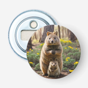 Mutter und Baby-Quokka, Flaschenöffner