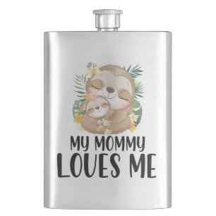 Mutter und Baby Sloths Meine Mami Lieben Me Tropic Flachmann