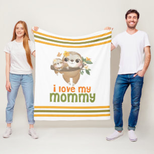 Mutter- und Baby-Slots auf einer Zweig-I-Liebe Fleecedecke