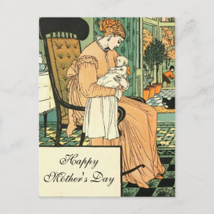 Mutter und Baby, Vintage Postkarte