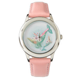 Mutter und Baby Whale tanzen Armbanduhr