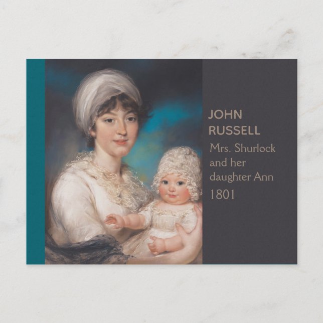 Mutter- und Babyportrait John Russell CC0971 Postkarte (Vorderseite)