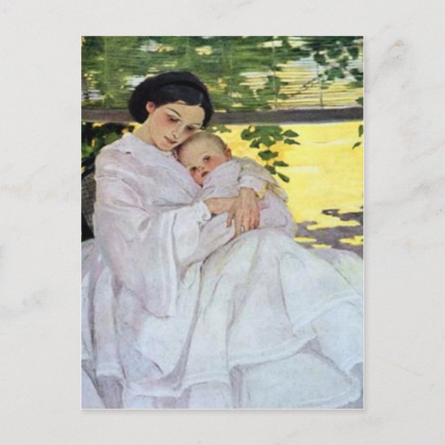 Mutter- und Babytageskarte Postkarte (Vorderseite)