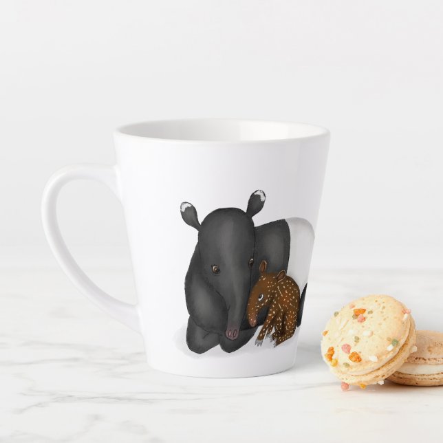 Mutter und Babytapir "Beste Mutter aller Zeiten" L Milchtasse (Beispiel)