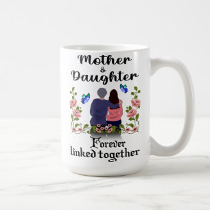 MUTTER UND DAUGHTER FÜR DEN WEITEREN VERKNÜPFT KAFFEETASSE