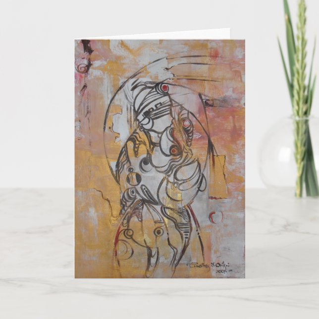 Mutter und I (b) - Gruß-Karte Karte (Vorderseite)