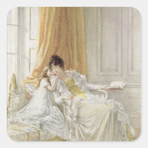Mutter und Kind, 1864 Quadratischer Aufkleber