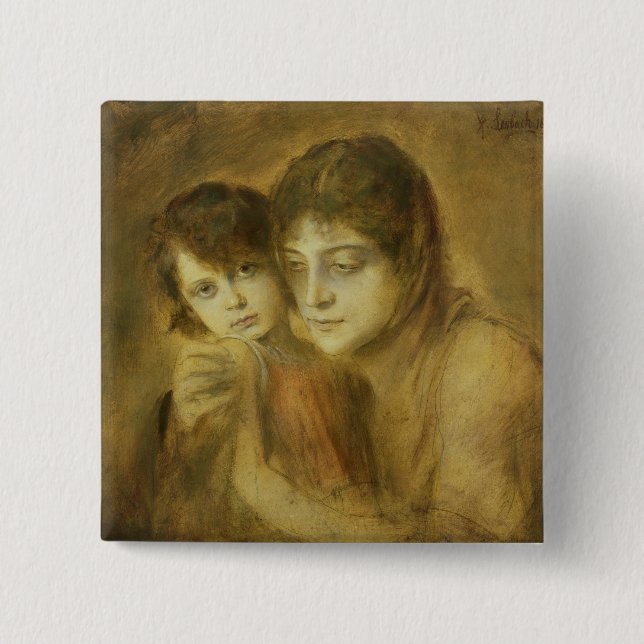 Mutter und Kind, 1893 Button (Vorderseite)