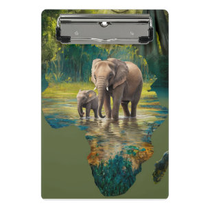 Mutter und Kind: Afrikanische Eleganz Mini Klemmbrett
