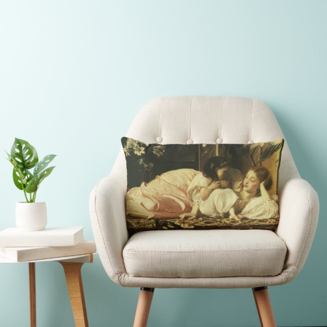 Mutter und Kind (alias Cherries) von Lord Leighton Lendenkissen (Stuhl )