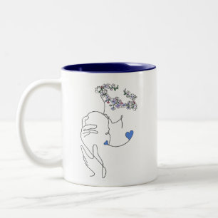 Mutter und Kind-Anleihe Zwei-Tonen-Tasse Zweifarbige Tasse
