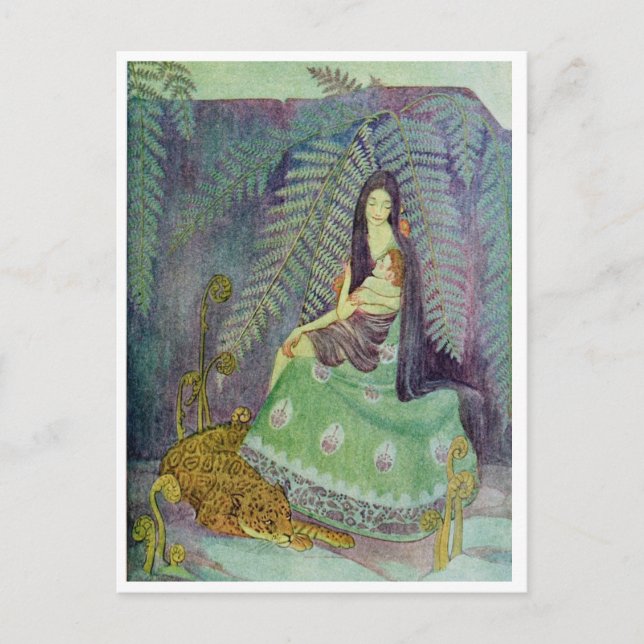 Mutter und Kind Dorothy Lathrop Postkarte (Vorderseite)