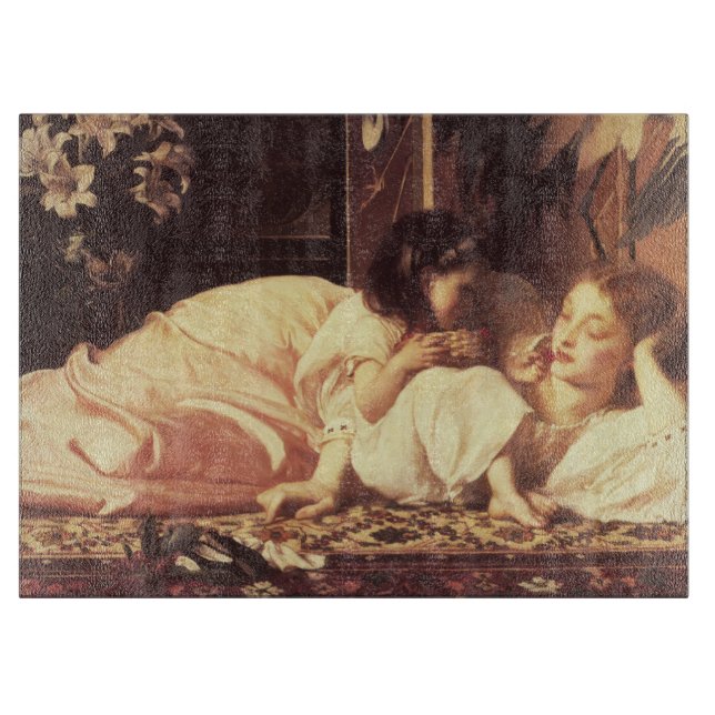 Mutter und Kind (Frau und Tochter) Schneidebrett (Vorderseite)