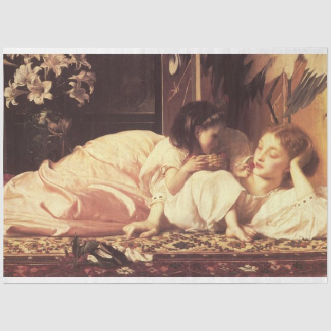 Mutter und Kind (Frau und Tochter) Seidenpapier (Vorderseite)