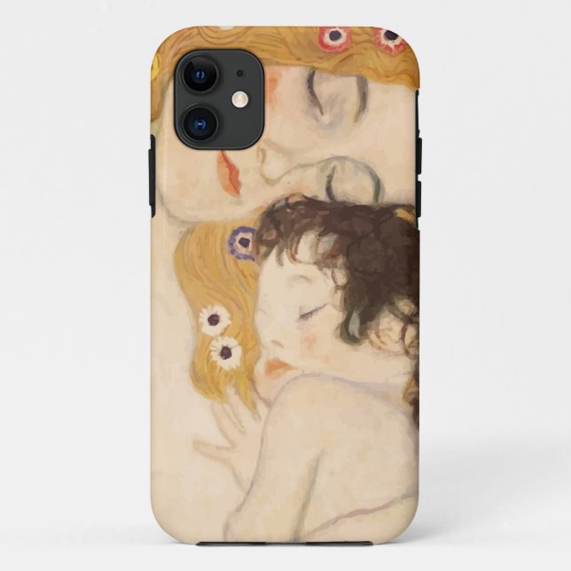 Mutter und Kind Gustav Klimt Case-Mate iPhone Hülle (Rückseite)