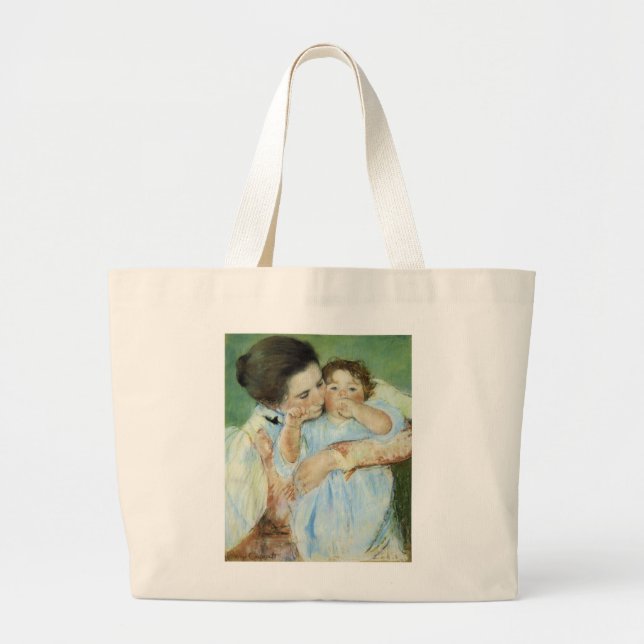 Mutter und Kind Jumbo Stoffbeutel (Vorne)