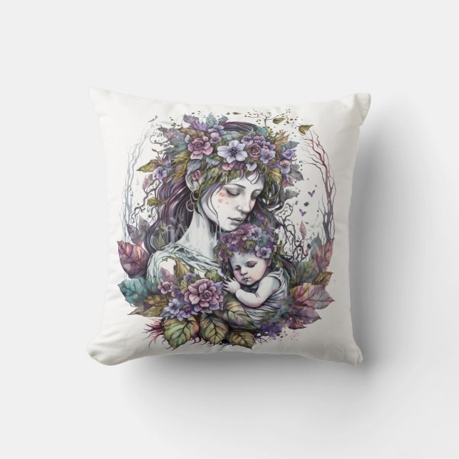 Mütter und Kind Kissen (Vorderseite)