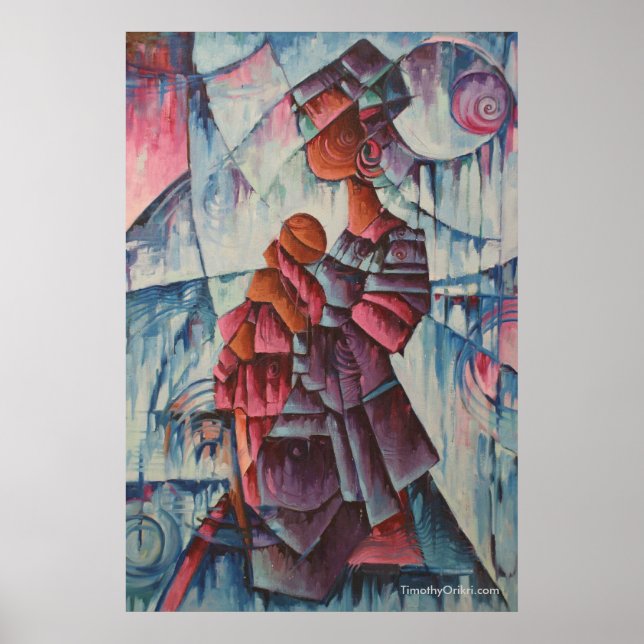 Mutter und Kind - Leinwand Poster (Vorne)