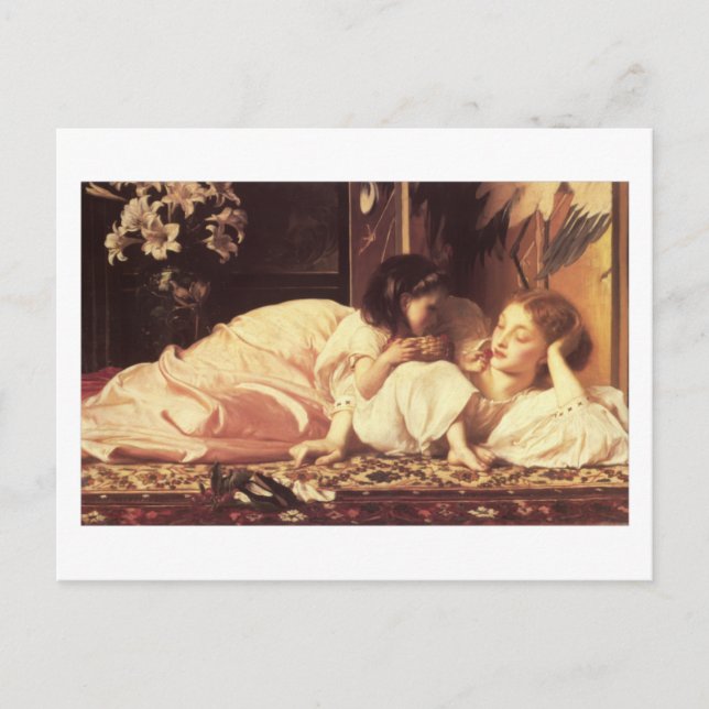 Mutter und Kind - Lord Frederick Leighton Postkarte (Vorderseite)