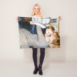 Mutter und Kind, Mary Cassatt Fleecedecke