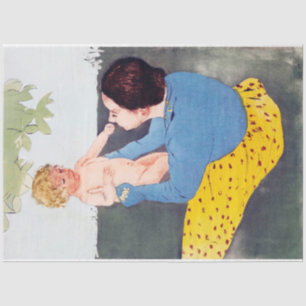 Mutter und Kind, Mary Cassatt Seidenpapier