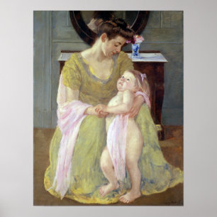 Mutter und Kind Marys Cassatt mit einem Poster