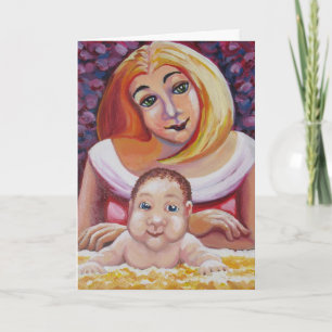 Mutter und Kind - Muttertag Karte