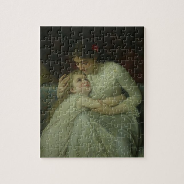 Mutter und Kind (Öl auf Leinwand) (Vertikal)