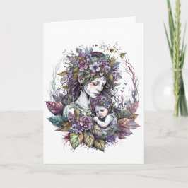 Mütter und Kind Personalisierter Muttertag Karte