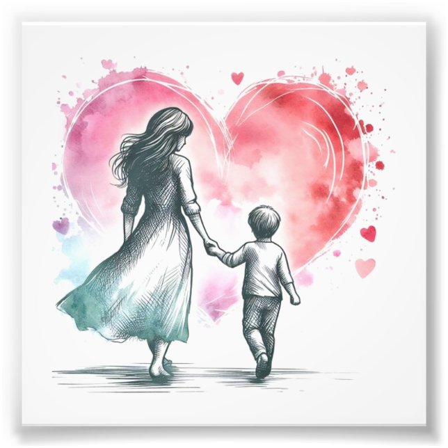 Mutter und Kind-Poster Fotodruck (Vorne)