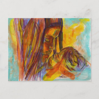Mutter und Kind Postkarte