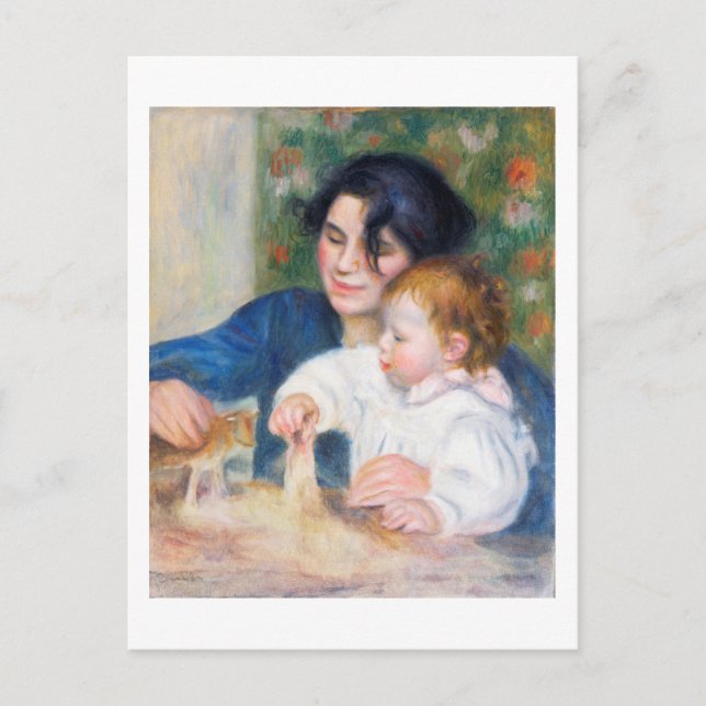 Mutter und Kind, Renoir Postkarte (Vorderseite)