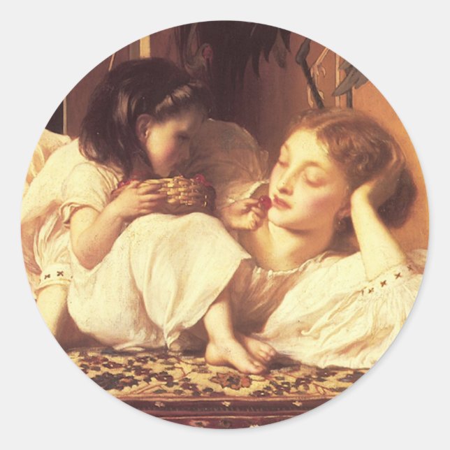 Mutter und Kind Runder Aufkleber (Vorderseite)