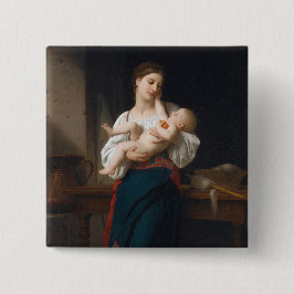 Mutter und Kind (von Bouguereau) Button