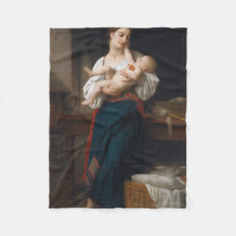 Mutter und Kind (von Bouguereau) Fleecedecke