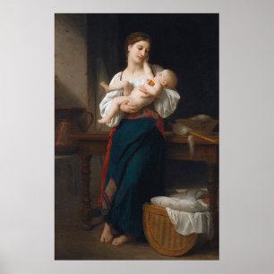 Mutter und Kind (von Bouguereau) Poster