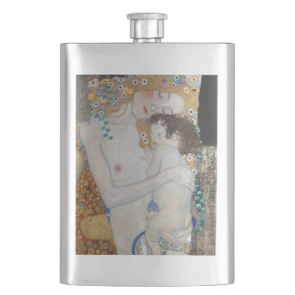Mutter und Kind von Gustav Klimt Flachmann