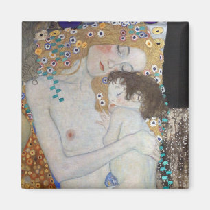 Mutter und Kind von Gustav Klimt Magnet
