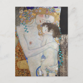 Mutter und Kind von Gustav Klimt Postkarte
