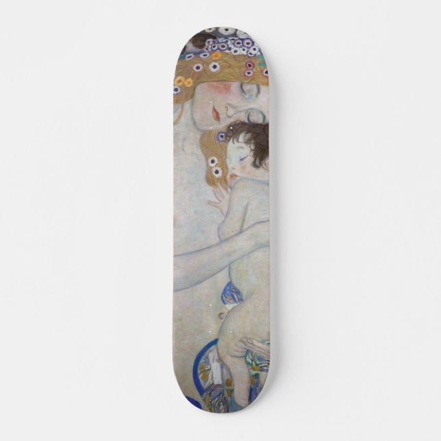 Mutter und Kind von Gustav Klimt Skateboard (Vorne)
