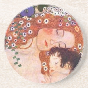 Mutter und Kind von Klimt Untersetzer