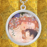 Mutter und Kind von Klimt Versilberte Kette<br><div class="desc">Mutter und Kind von Klimt</div>