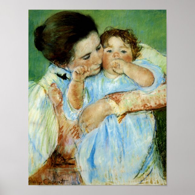 Mutter und Kind von Mary Cassat Poster (Vorne)