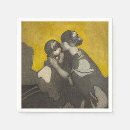 Mutter und Kind (von Norah Neilson Gray) Serviette